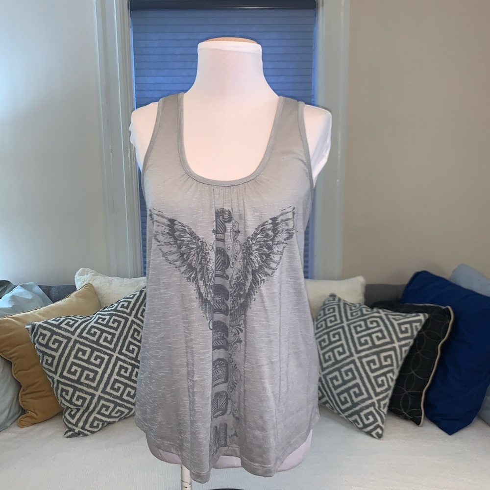 Gray tank top with cool design